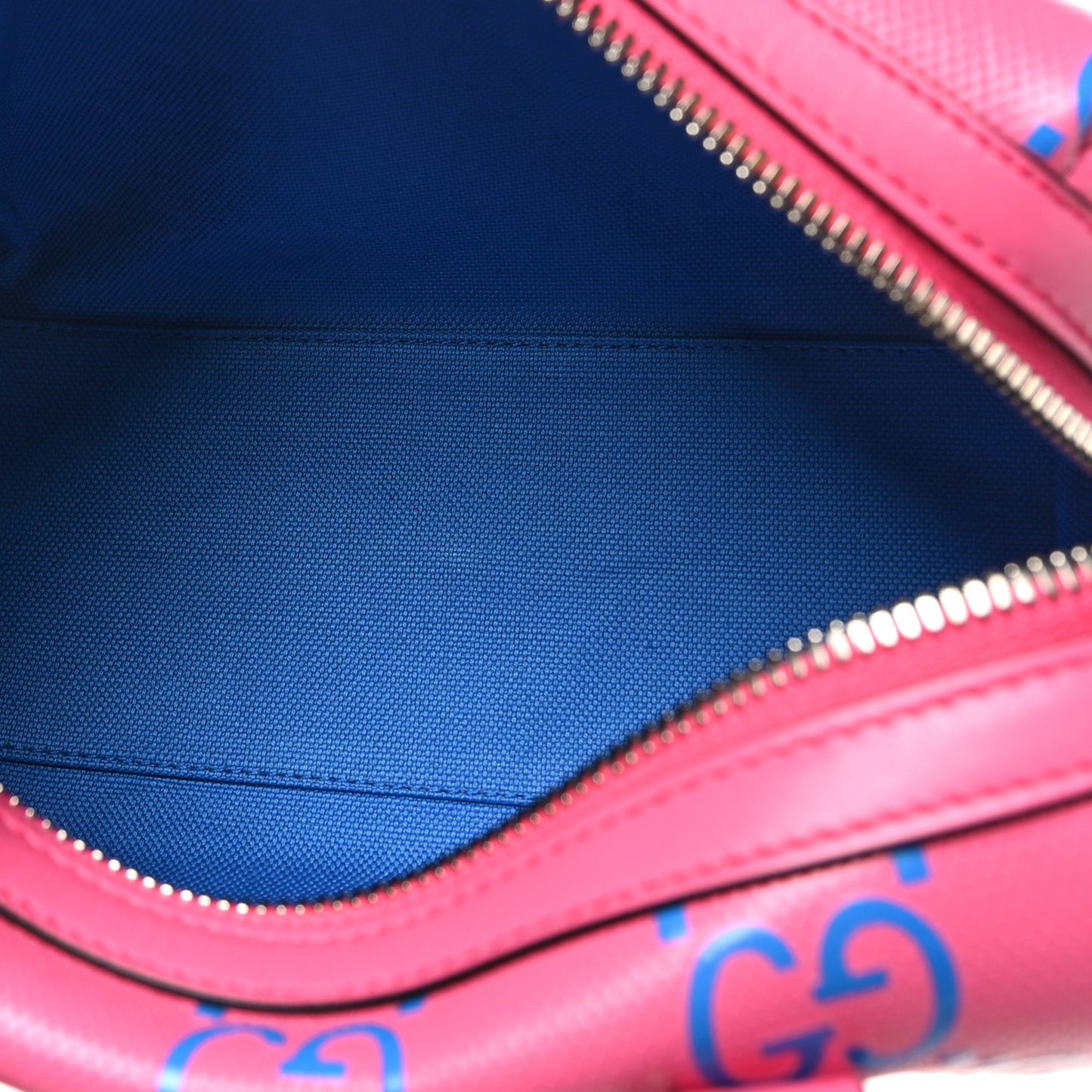 Calfskin GG Tennis Bi-Color Embossed Mini Duffle Bag Modern Fucsia Modern Blue