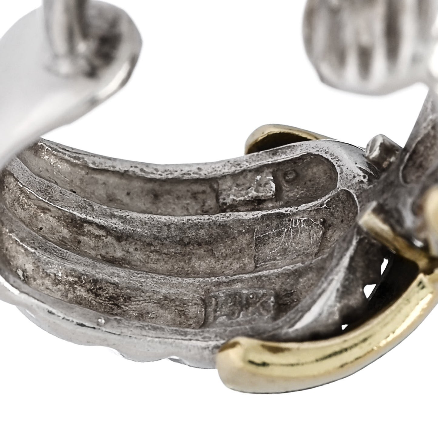 Sterling Silver 14K Yellow Gold Cable Classics X Earrings