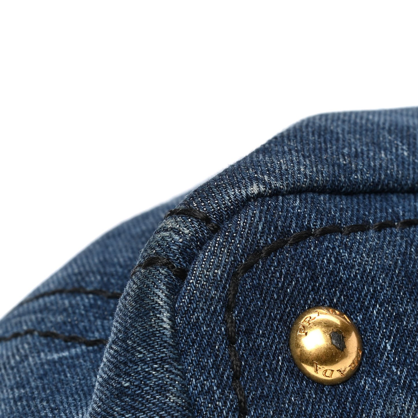 Denim Large Logo Shopping Tote