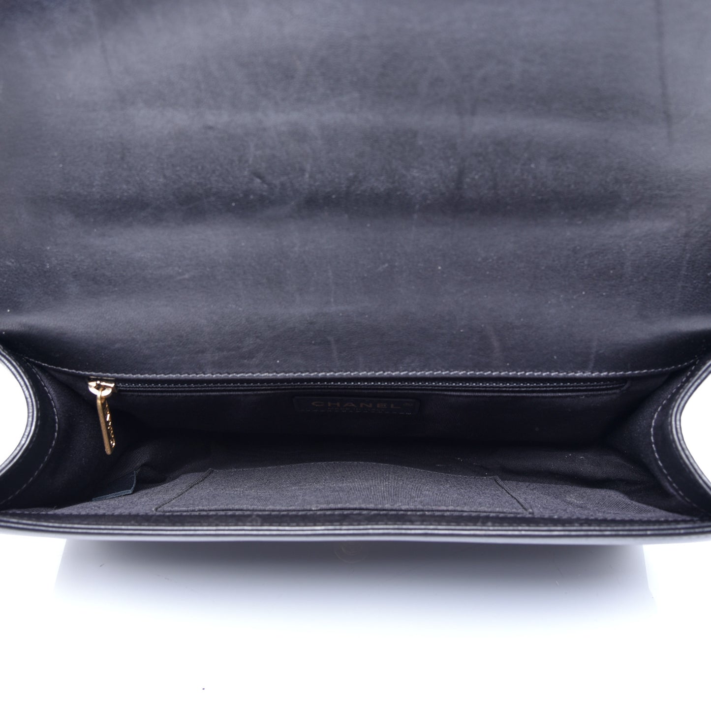 Lambskin Quilted New Medium Boy Flap Black
