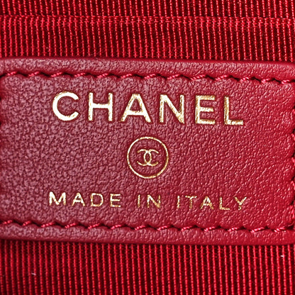 Chanel Shiny Goatskin Quilted Small Chanel 19 Pouch Black 6 of 12