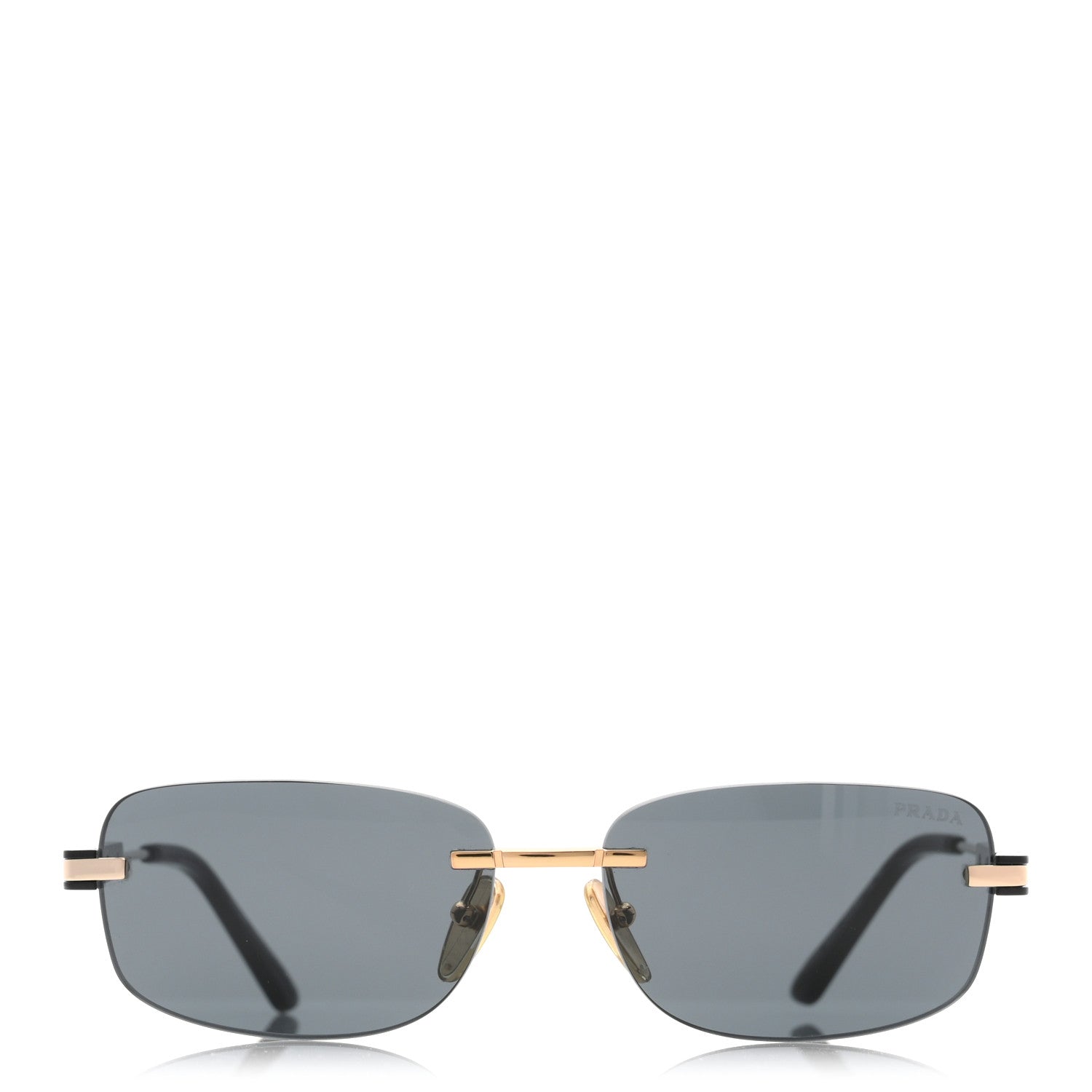 Prada Rimless Oval Mens Sunglasses SPR 68Z Gold 1856491 – FASHIONPHILE