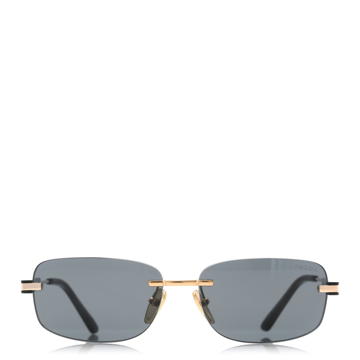 Rimless Oval Mens Sunglasses SPR 68Z Gold