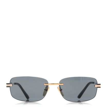 Prada Rimless Oval Mens Sunglasses SPR 68Z Gold 2 of 9