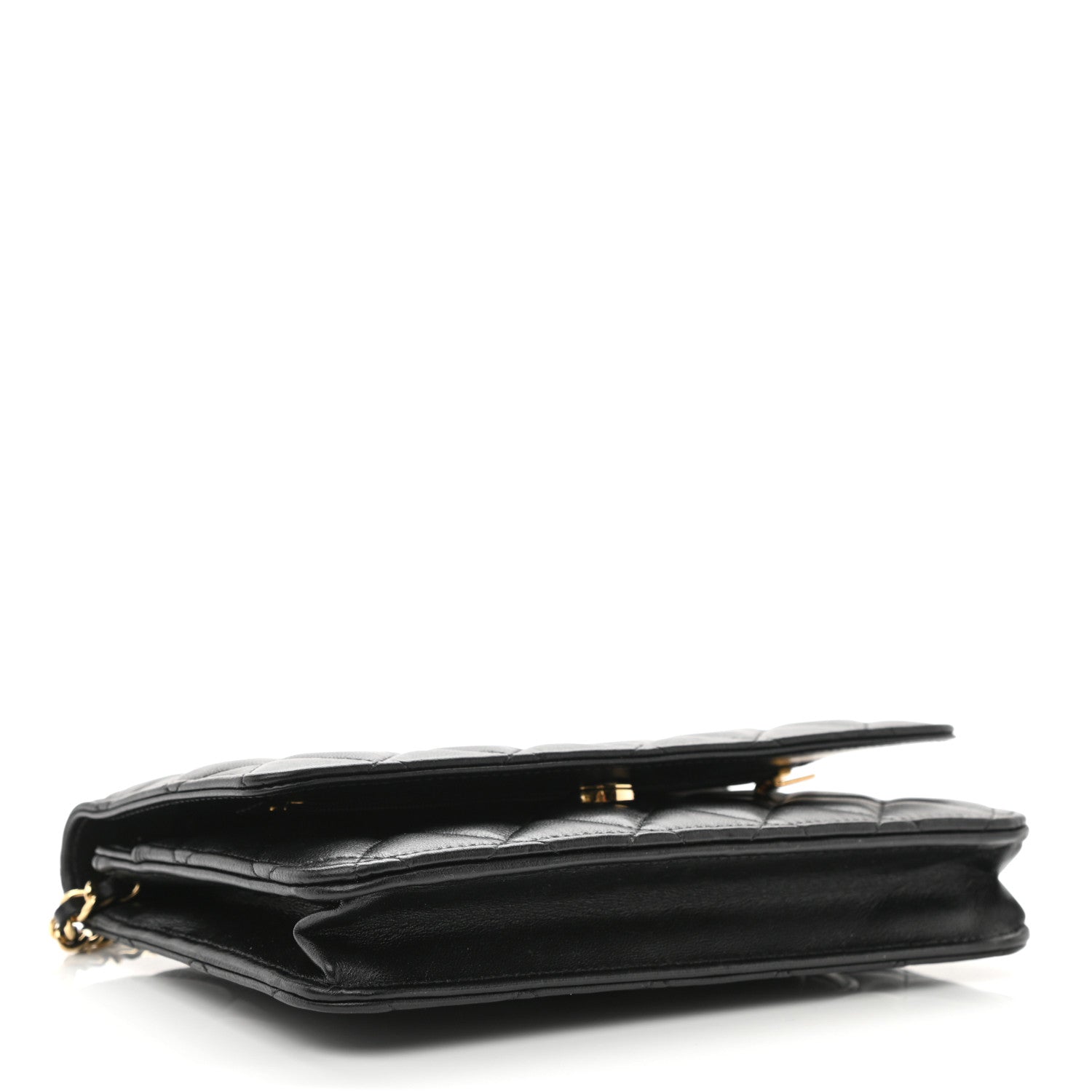 Chanel Lambskin Quilted Wallet On Chain WOC Black 4 of 14