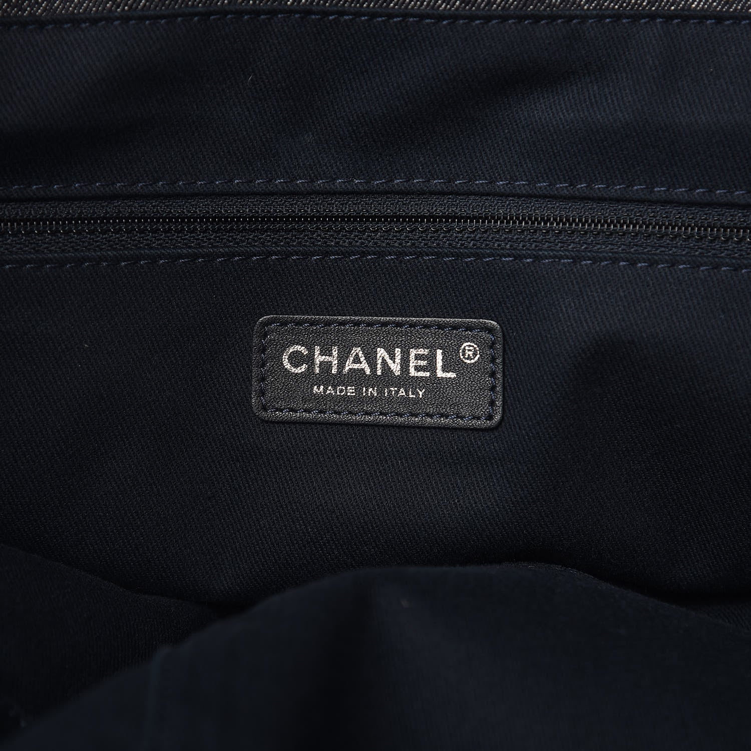 Chanel Denim Large Deauville Tote Dark Blue 6 of 10