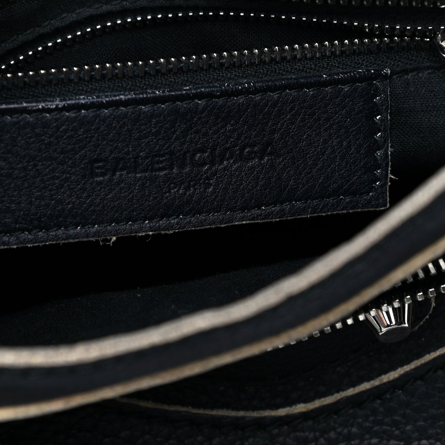Supple Grained Calfskin Classic Silver Hardware Highlight Mini City Black