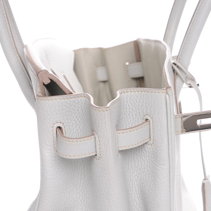 Hermes Taurillon Clemence Birkin 35 Gris Perle 8 of 25