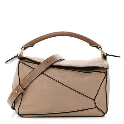 Loewe Grained Calfskin Small Puzzle Bag Sand Mink 1 of 18