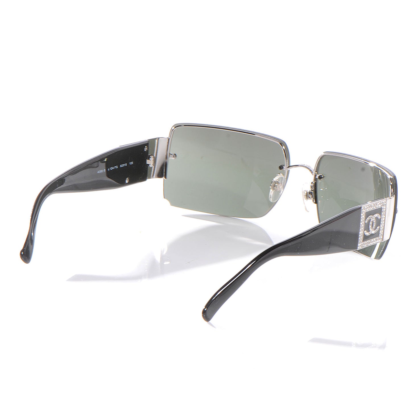 Crystal CC Logo Sunglasses 4095 B Black