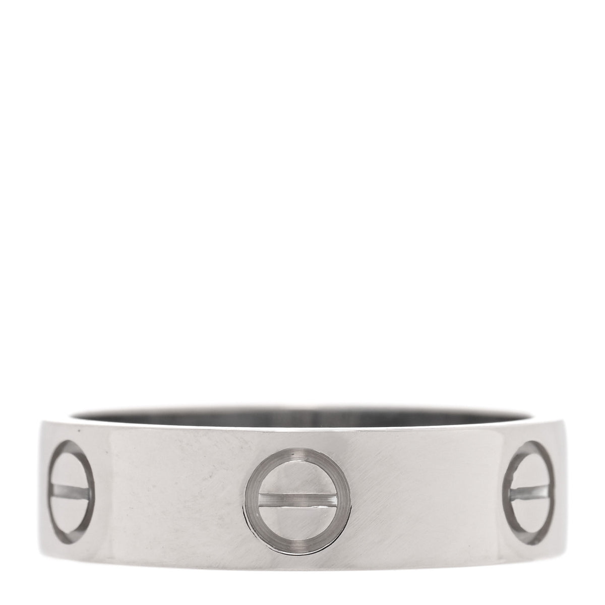 Cartier 18K White Gold 5.5mm LOVE Ring 56 7.75 1 of 5