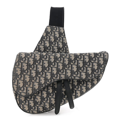 Christian Dior Oblique Mens Saddle Bag Blue 1 of 10