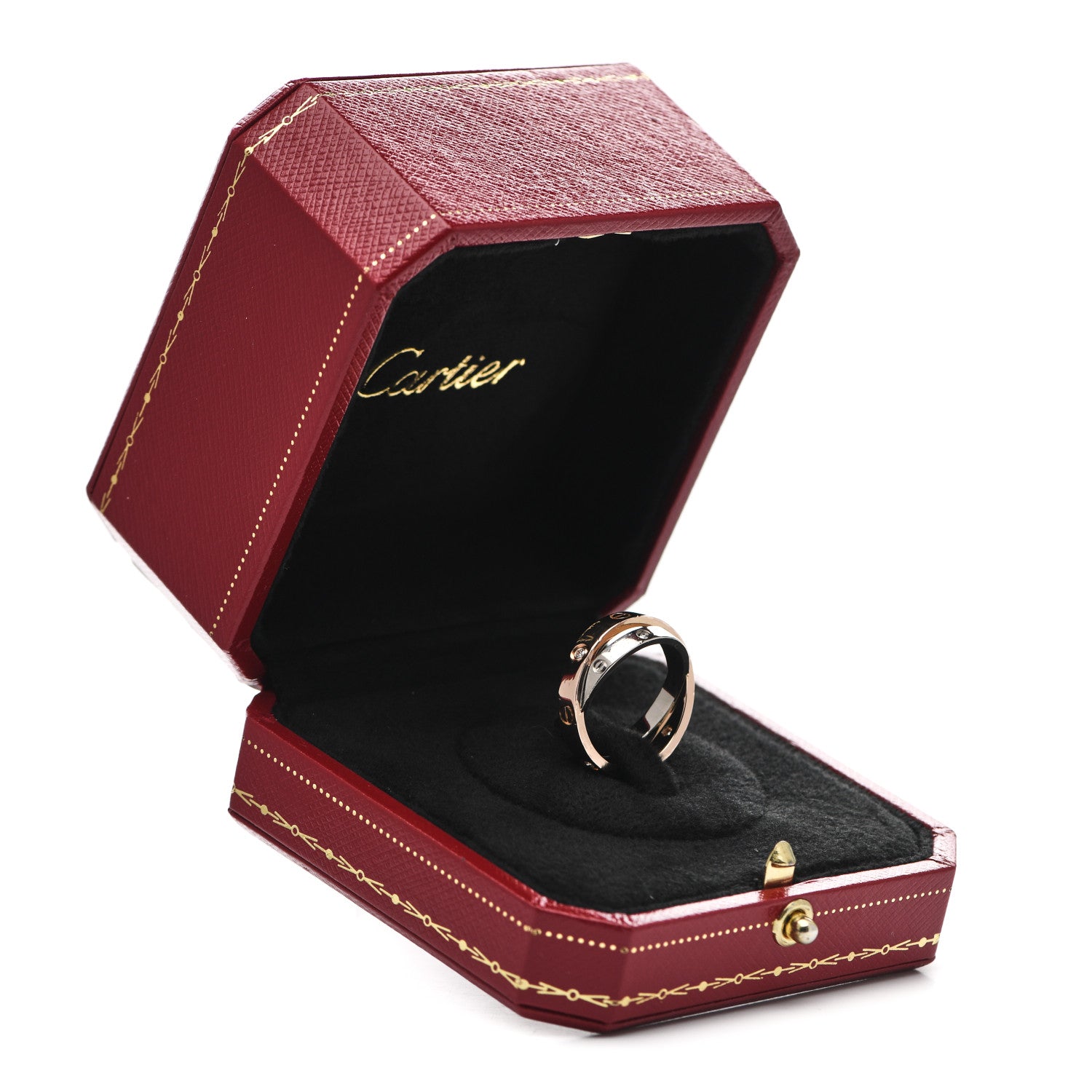 Cartier 18K Pink White Gold 6 Diamond LOVE Ring 52 6 5 of 5