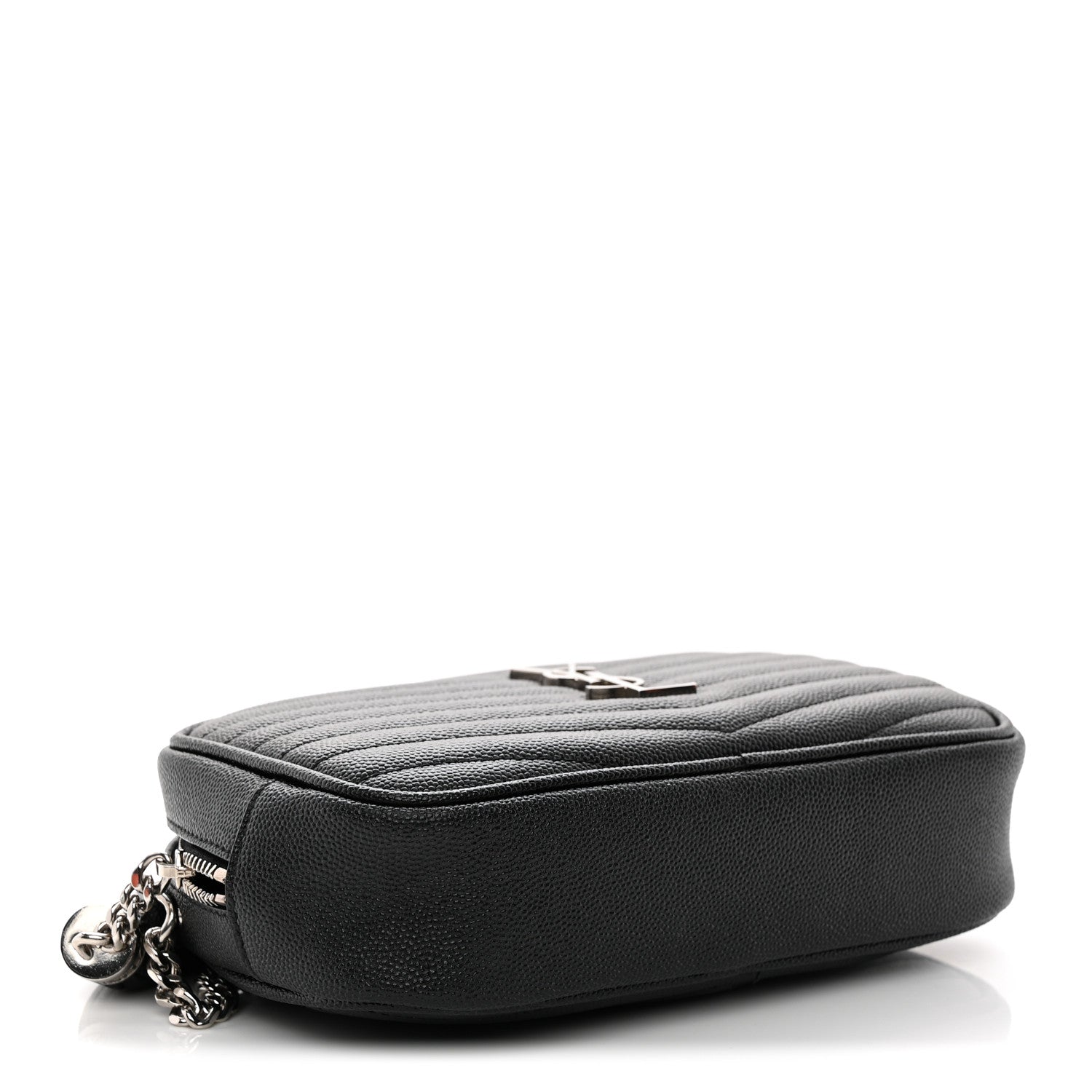 Saint Laurent Grain De Poudre Matelasse Monogram Mini Lou Camera Bag Black 4 of 13