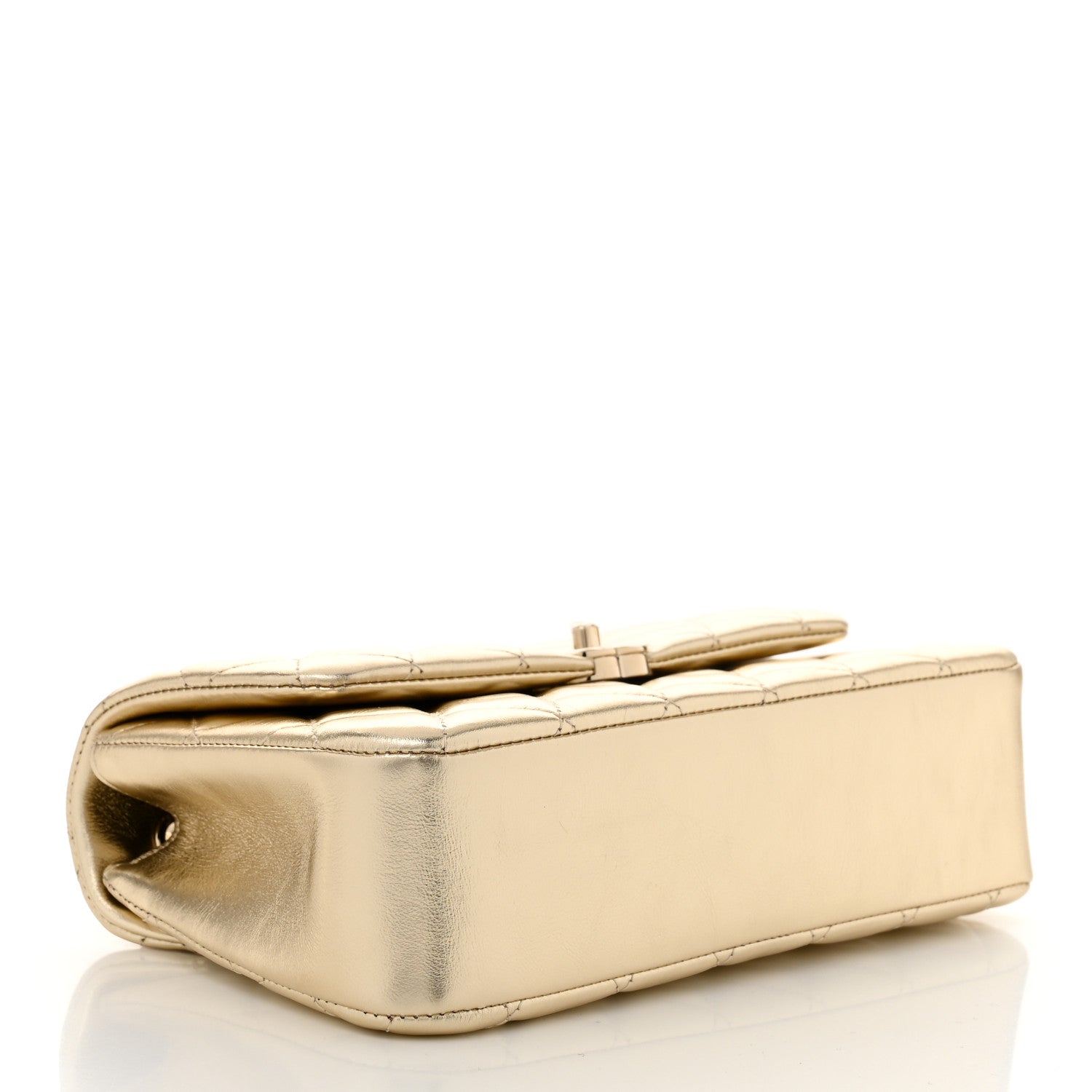 Chanel Metallic Lambskin Quilted Flap Gold 4 of 11