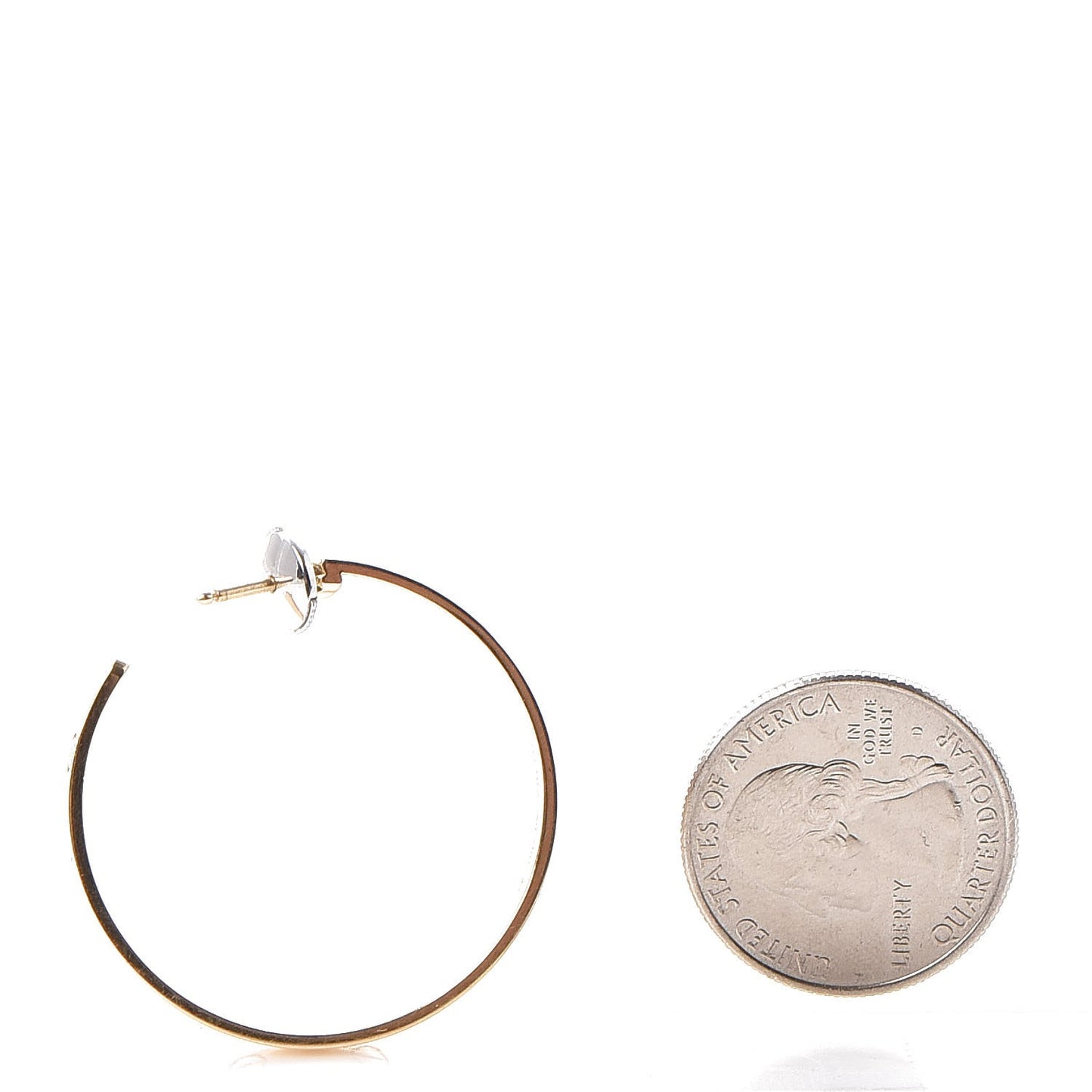 18K Yellow Gold Large LOVE Hoop Earrings