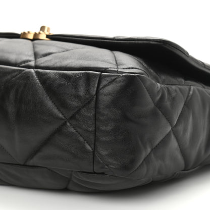 Chanel Lambskin Quilted Maxi Chanel 19 Flap Black 10 of 10