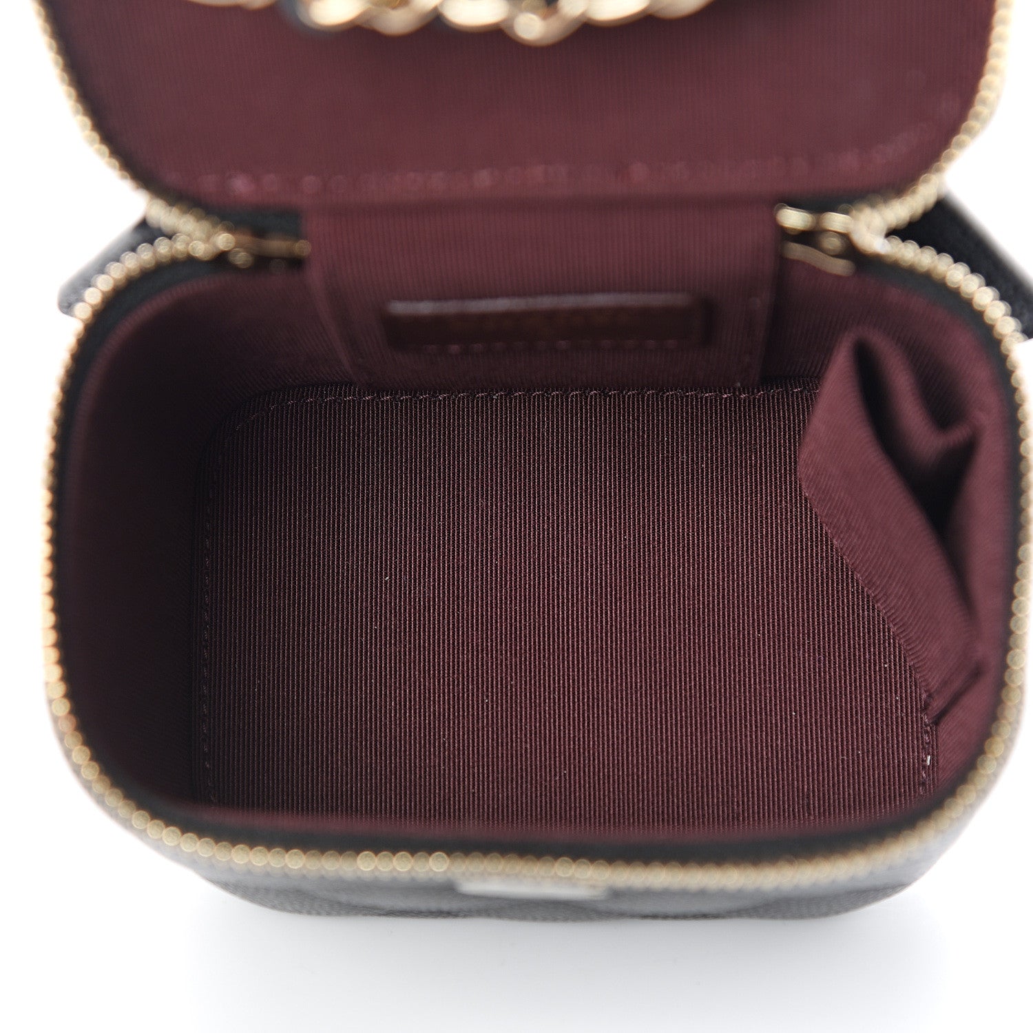 Chanel Caviar Quilted Mini Vanity Case With Chain Black 4 of 9