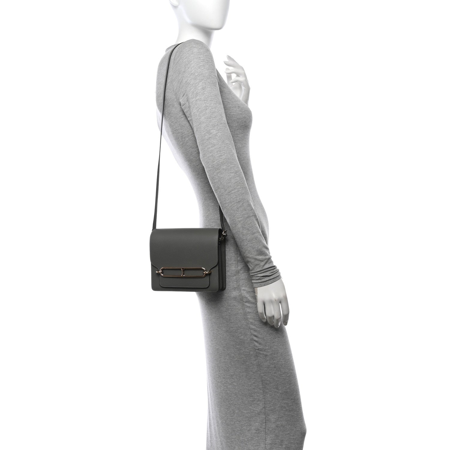 Hermes Evercolor Mini Sac Roulis Gris Meyer 2 of 12