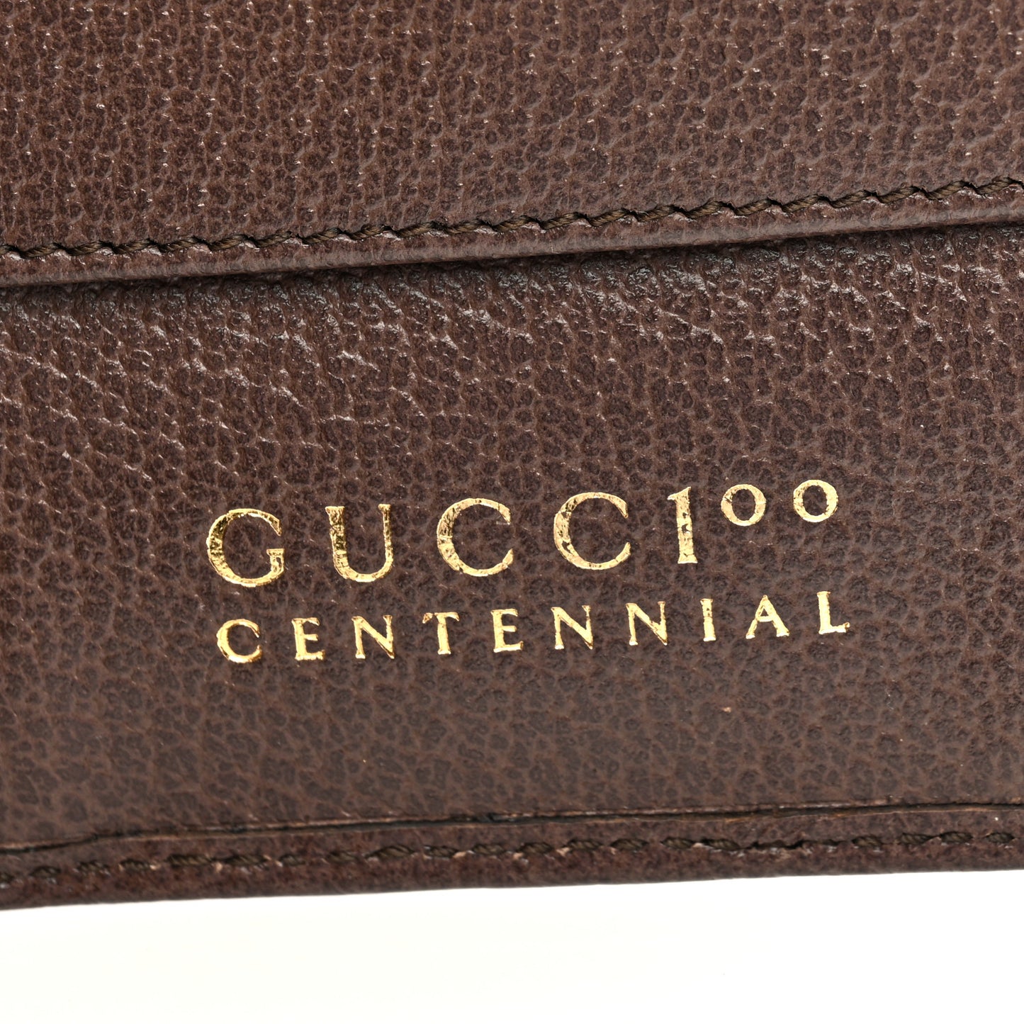 Textured Dollar Calfskin Gucci 100 Centennial Music Wallet New Acero New Shamarock Crop Hibiscus Red