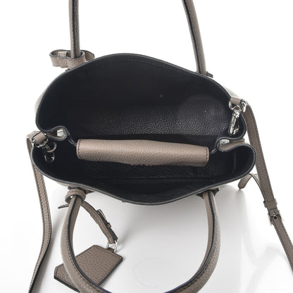 Prada Vitello Daino Small Double Bag Argilla Black 6 of 13