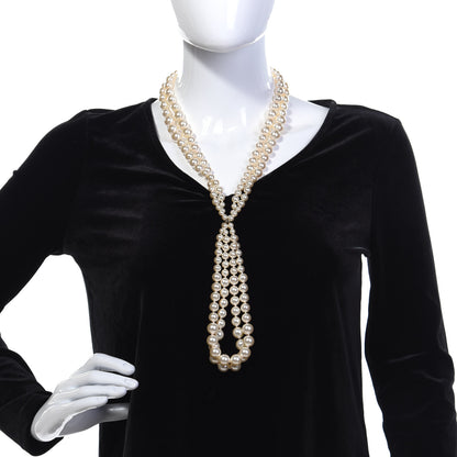Chanel Pearl Multi Strand CC Necklace Gold 3 of 14