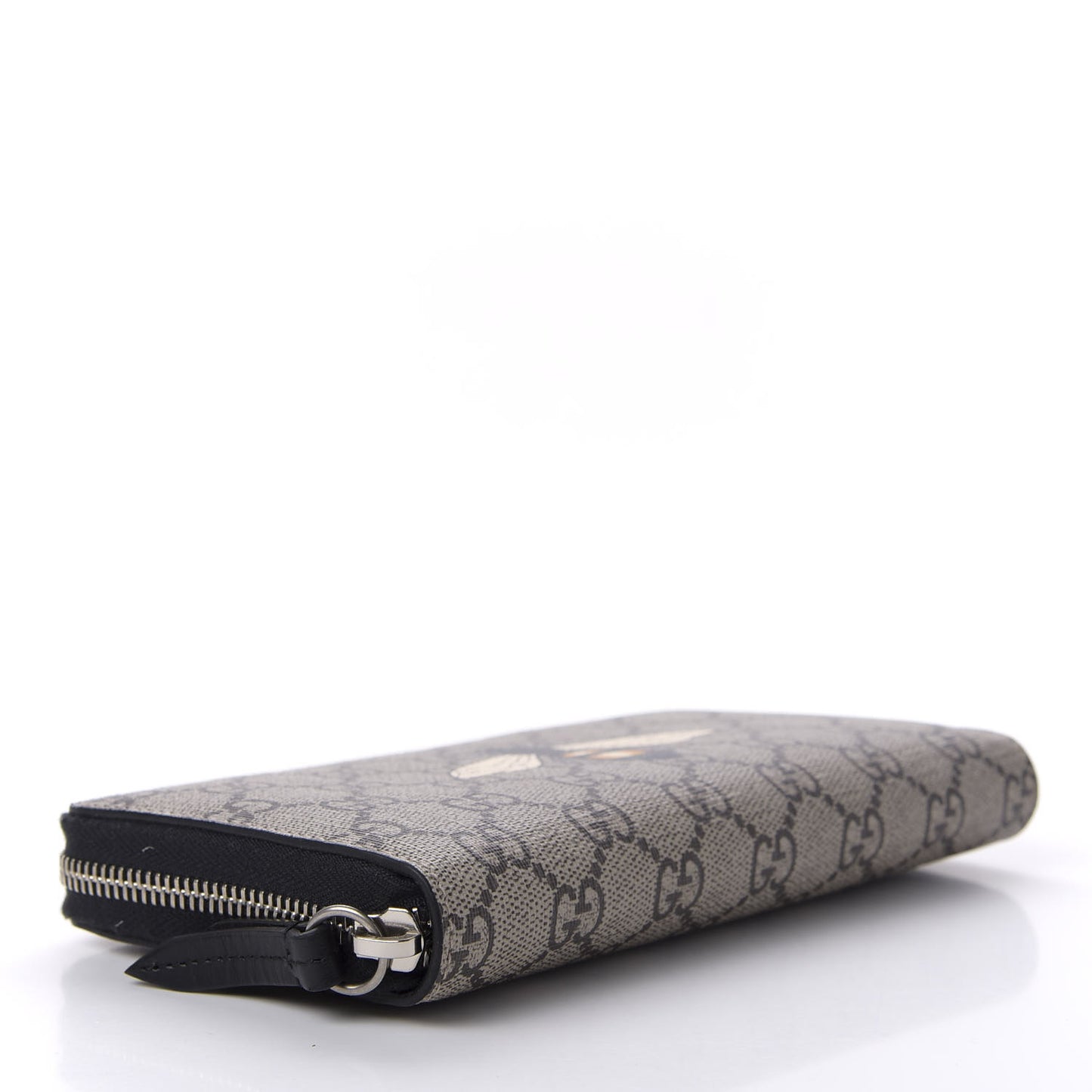 GG Supreme Monogram Bee Zip Around Wallet