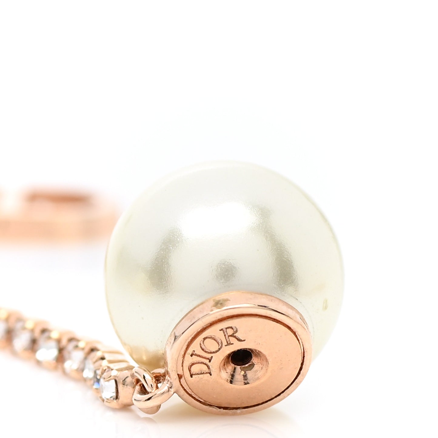 Pearl Crystal Star Tribale Dangle Chain Earrings Rose Gold