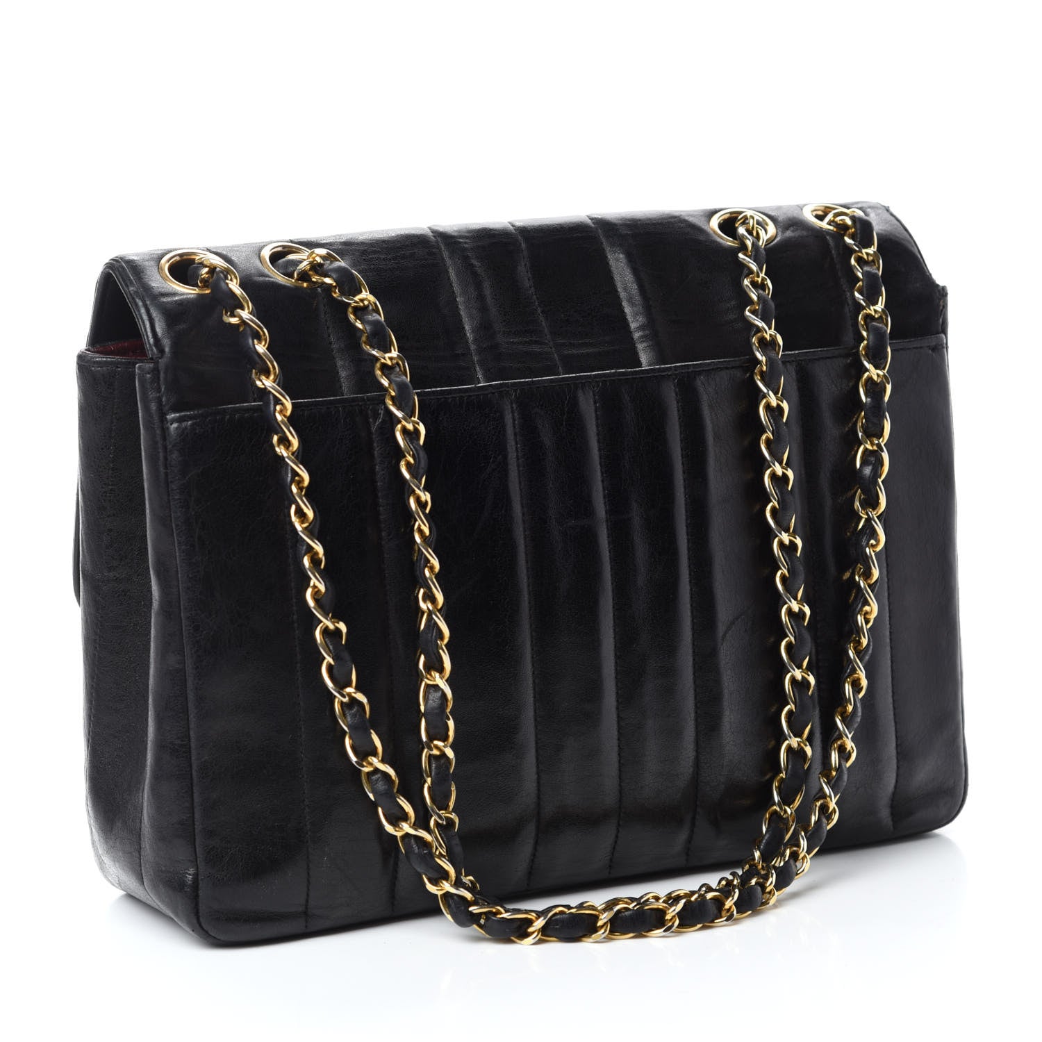 Chanel Lambskin Vertical Quilted Medium Single Flap Black 4 of 15