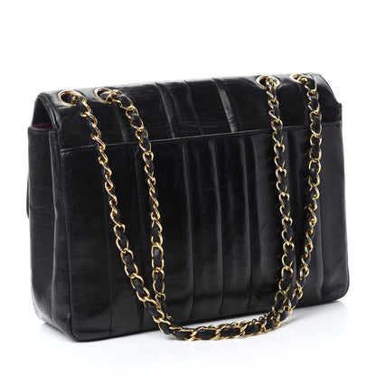 Chanel Lambskin Vertical Quilted Medium Single Flap Black 4 of 15
