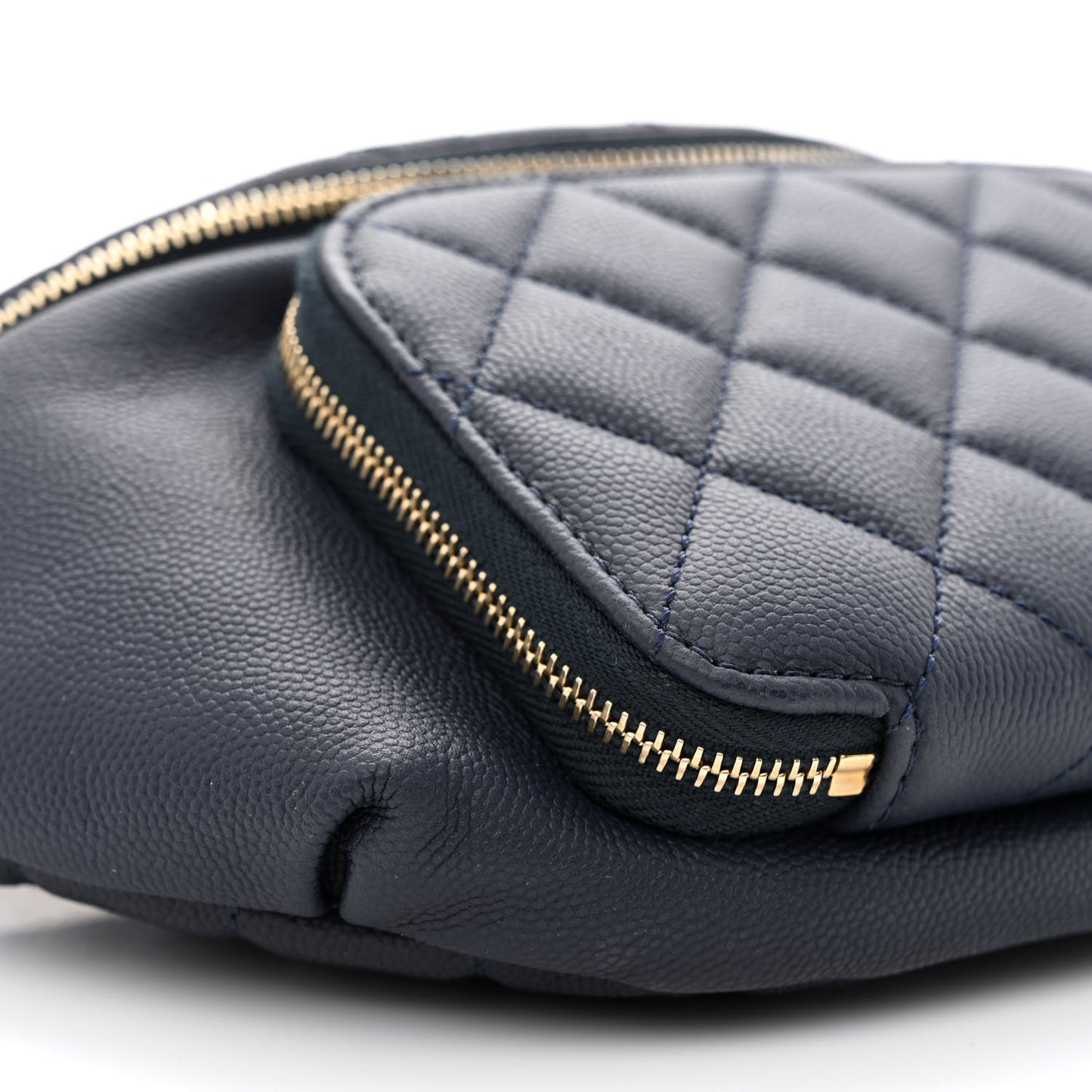 Caviar Quilted Business Affinity Waist Belt Bag Navy