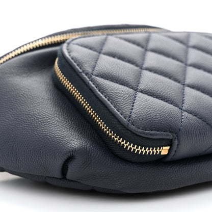 Chanel Caviar Quilted Business Affinity Waist Belt Bag Navy 9 of 10