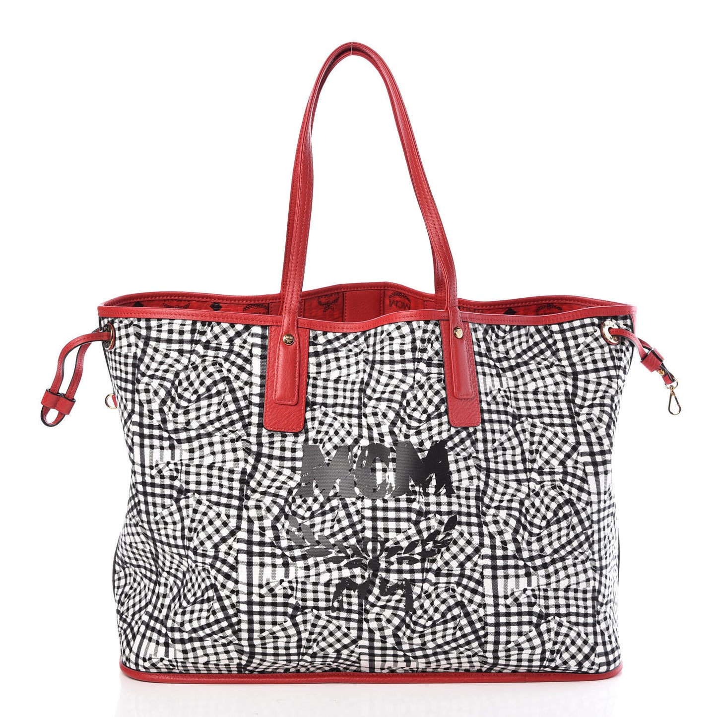 Visetos Medium Liz Reversible Shopper Tote Ruby Red