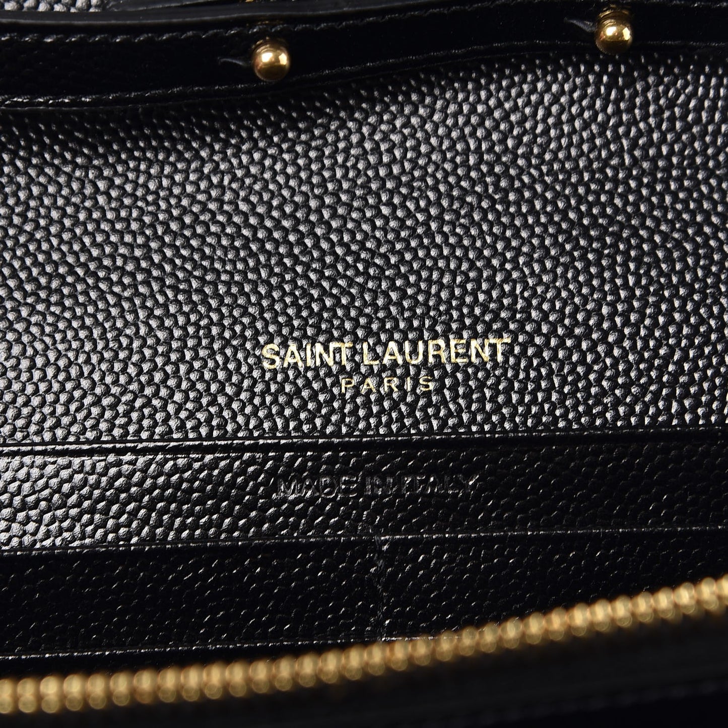 Grain De Poudre Matelasse Chevron Monogram Chain Wallet Black