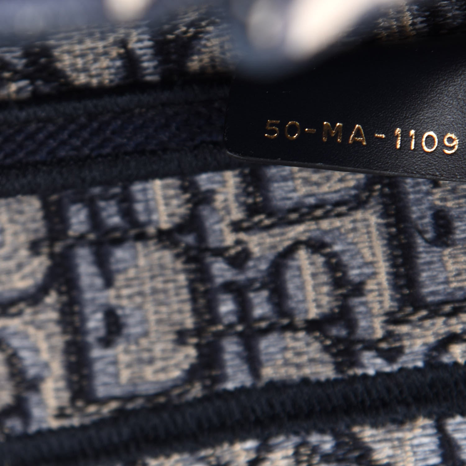 Christian Dior Oblique Embroidered Saddle Bag Blue 10 of 13