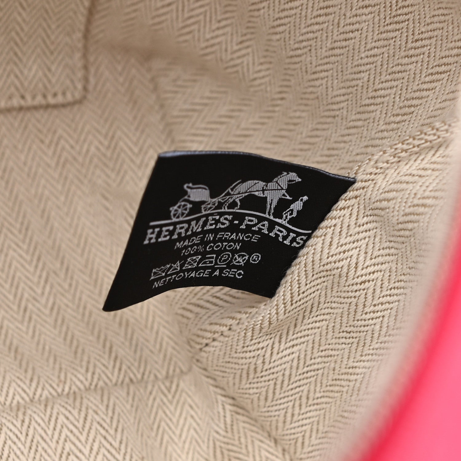 Hermes Canvas Large Bride-A-Brac Pouch Hibiscus 8 of 9