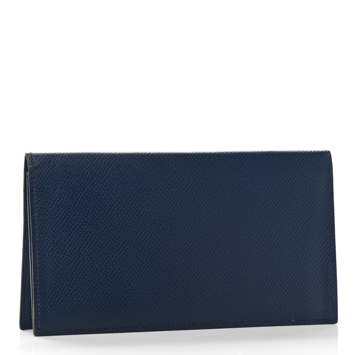 Hermes Epsom MC2 Fleming Checkbook Holder Wallet Bleu Saphir 3 of 6