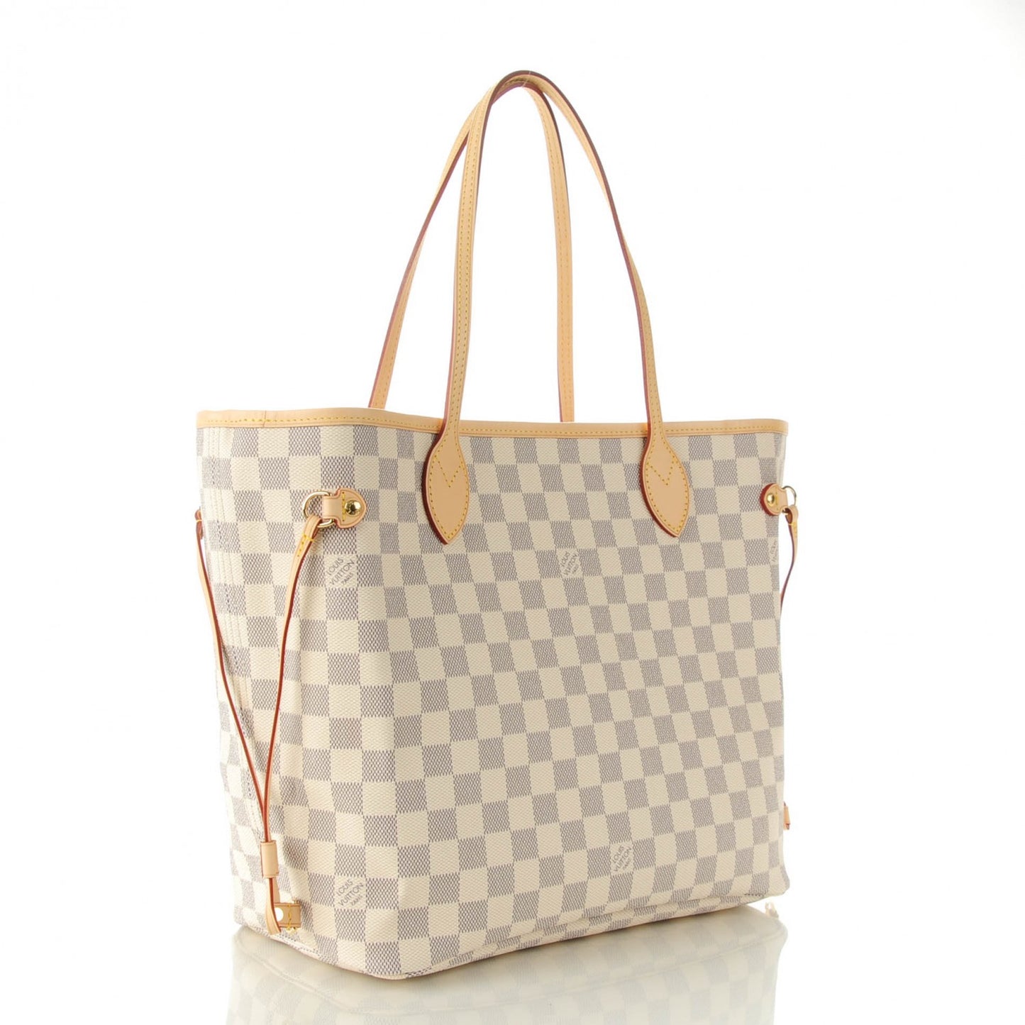 Damier Azur Neverfull MM Rose Ballerine