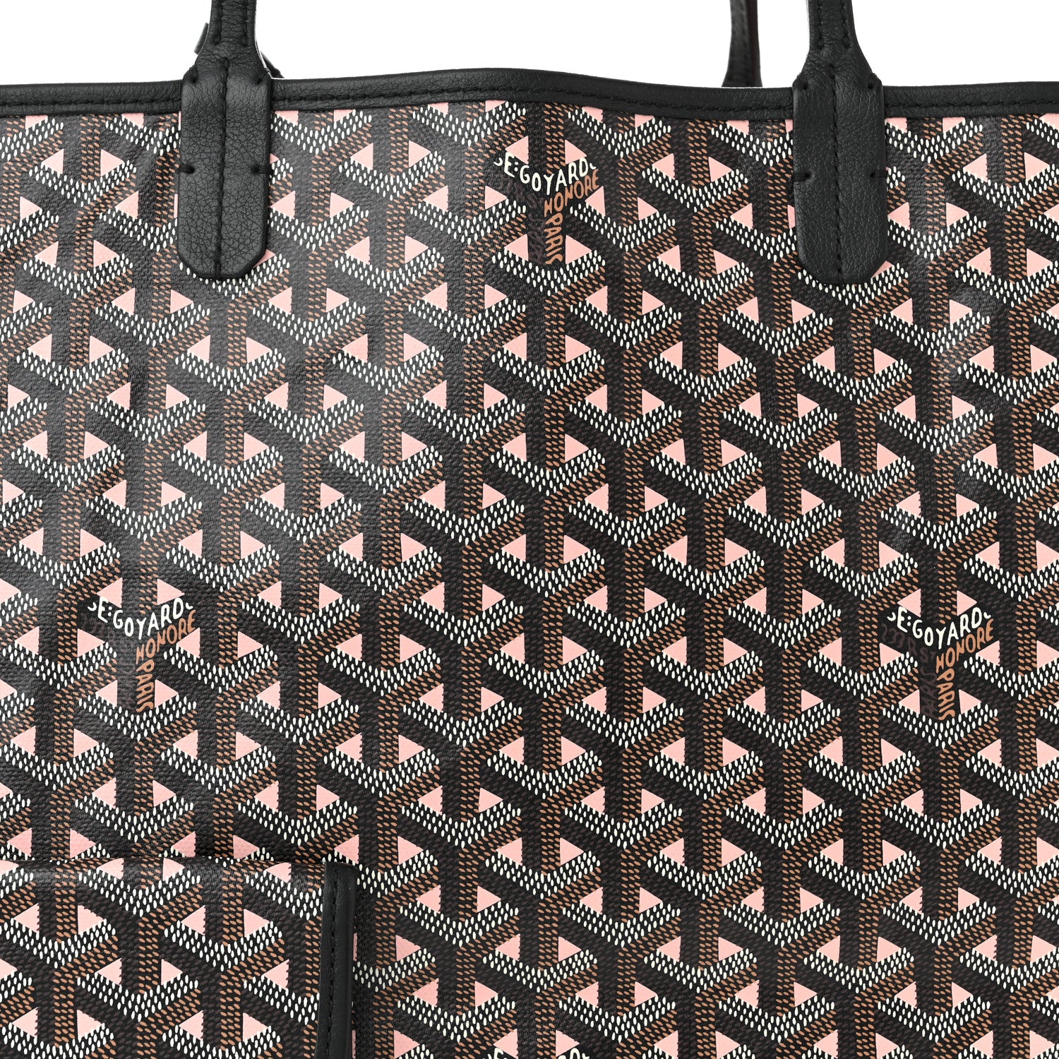 Goyard Goyardine Saint Louis Claire Voie Black Pink 9 of 11