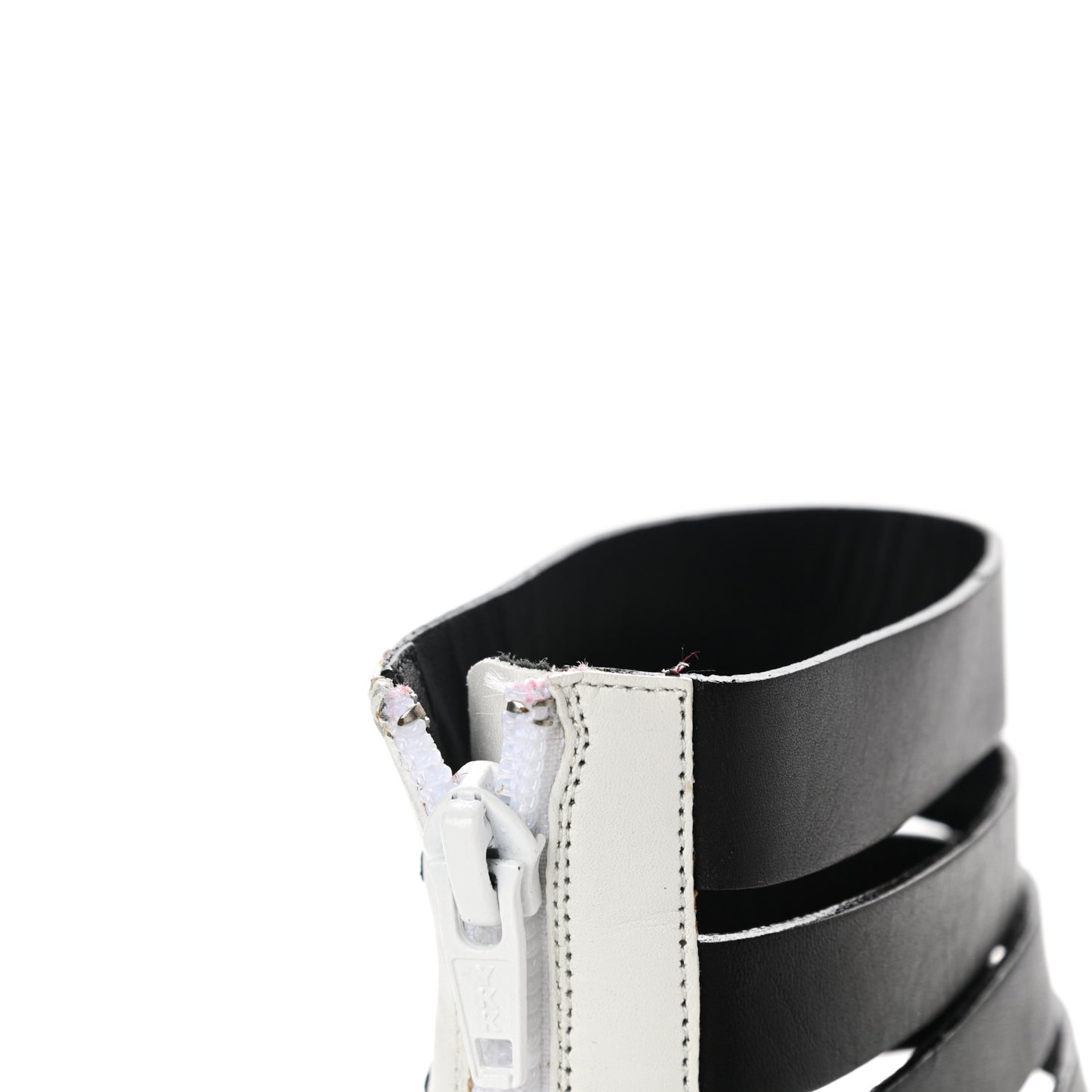 Calfskin Decoupata 120 Sandals 35.5 Black White