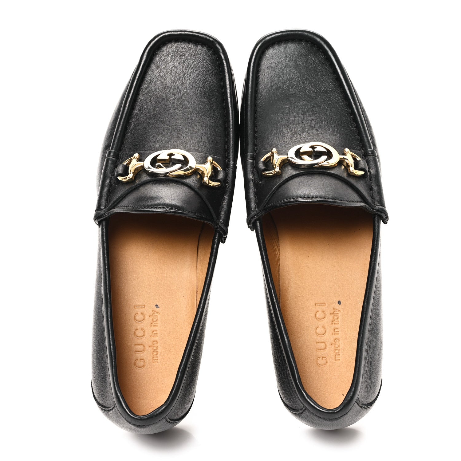 Gucci Agnello Plonge Granada Kid Mens Zumi Loafers 6 Black 2 of 10