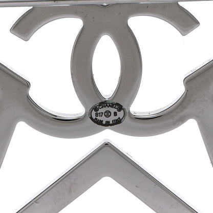 Chanel Ruthenium Crystal Star CC Brooch Blue 3 of 4