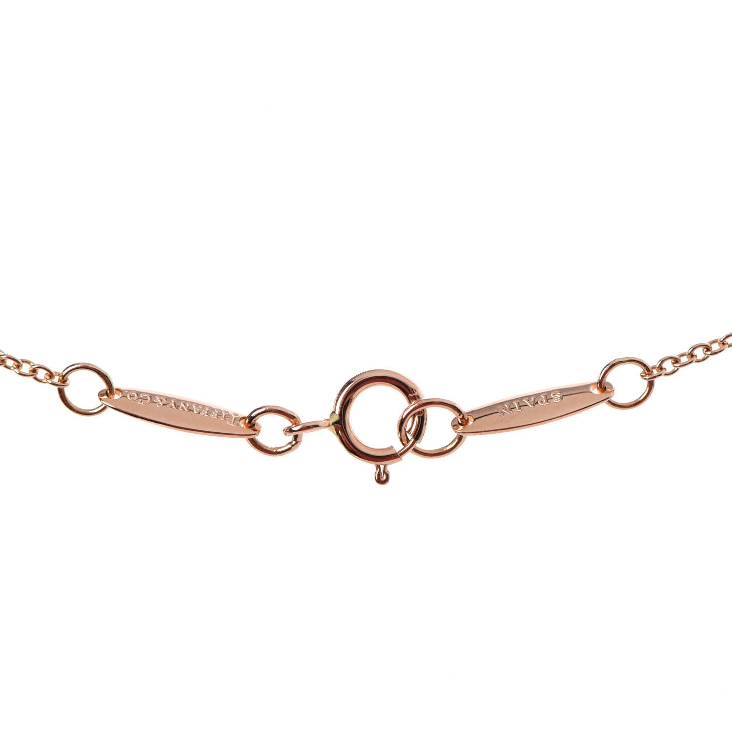Tiffany 18K Rose Gold Diamond .03ct Elsa Peretti Diamonds by the Yard Pendant Necklace 5 of 5