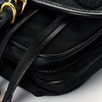Prada Nylon Embroided Corsaire Belt Bag Black 9 of 11