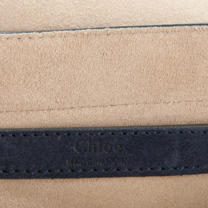 Chloe Suede Braided Small Hudson Shoulder Bag Deep Ocean 6 of 6