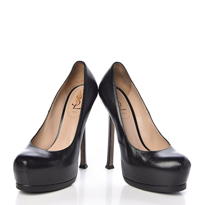 Saint Laurent Vernigolf Tribtoo 105 Platform Pumps 37 Black 10 of 12