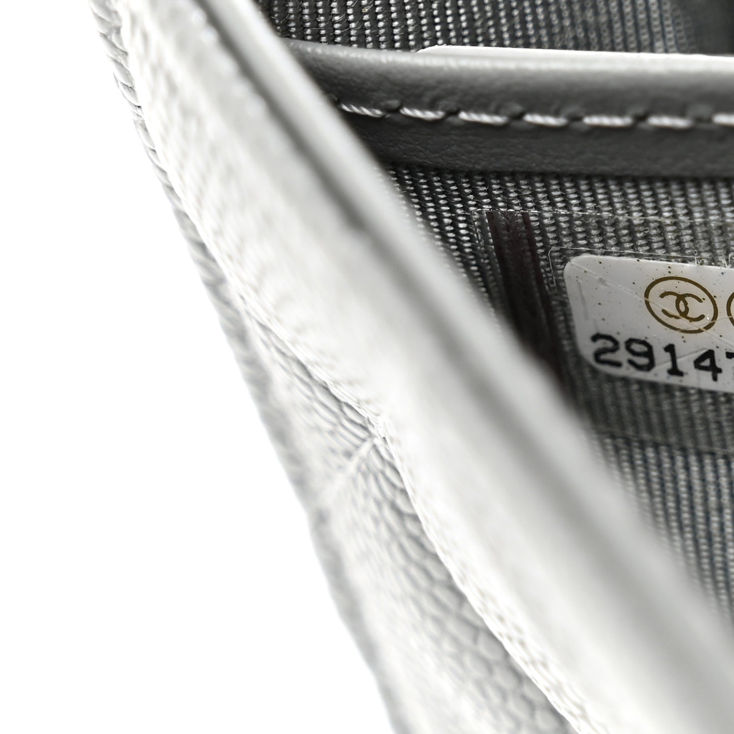 Caviar Quilted Large Gusset Flap Wallet Grey