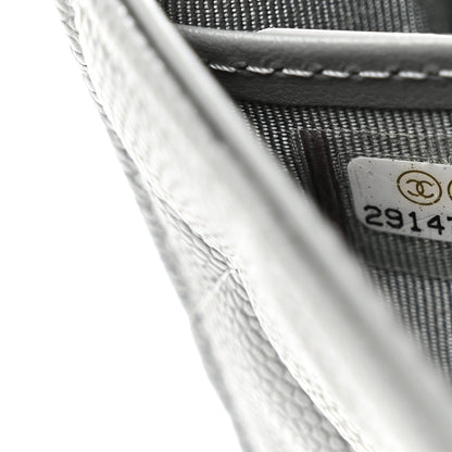 Chanel Caviar Quilted Large Gusset Flap Wallet Grey 8 of 8