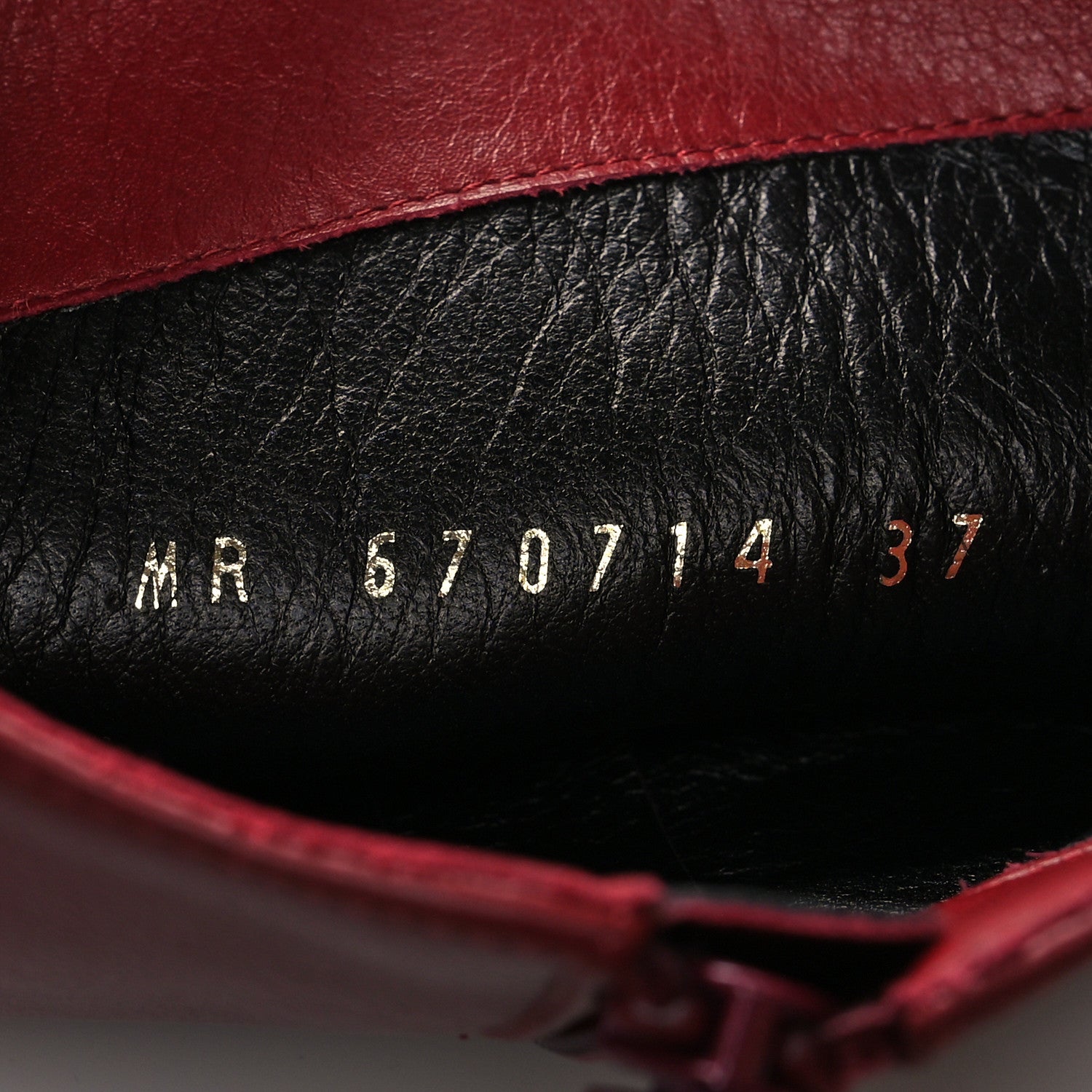Saint Laurent Calfskin Knee High Skinny Boots 37 Opyum Red 6 of 7