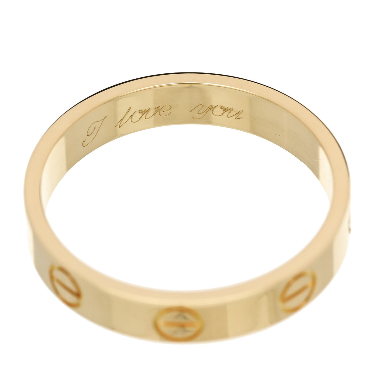 Cartier 18K Yellow Gold 3.5mm LOVE Wedding Band Ring 53 6.5 5 of 6